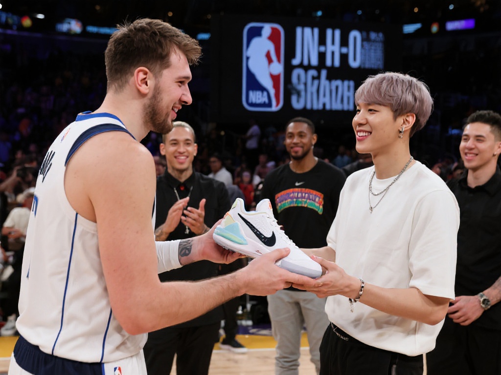 据现场报道，东契奇的球鞋赠送扣人心弦，不